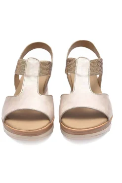 Sandalia Mujer Baerchi 40202 Metalizado champan