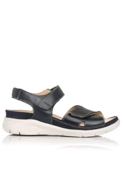 Sandalia Mujer Baerchi Ancho Especial 39701 Fresa Marino