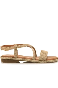 Sandalia Mujer Mustang Anais 54493 C57882 Trenza Yute Oro