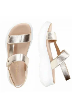 Sandalia mujer Panama Jack Noor shine b1 napa oro