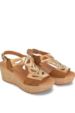 Sandalia Mujer Paula Urban 31 786 Serraje Cuero Picasso Tostado