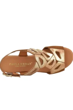 Sandalia Mujer Paula Urban 31 786 Serraje Cuero Picasso Tostado