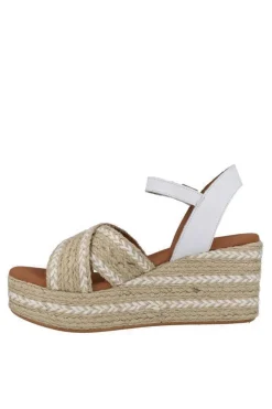 Sandalia Mujer Popa Cuña Benijo Salem Blanco