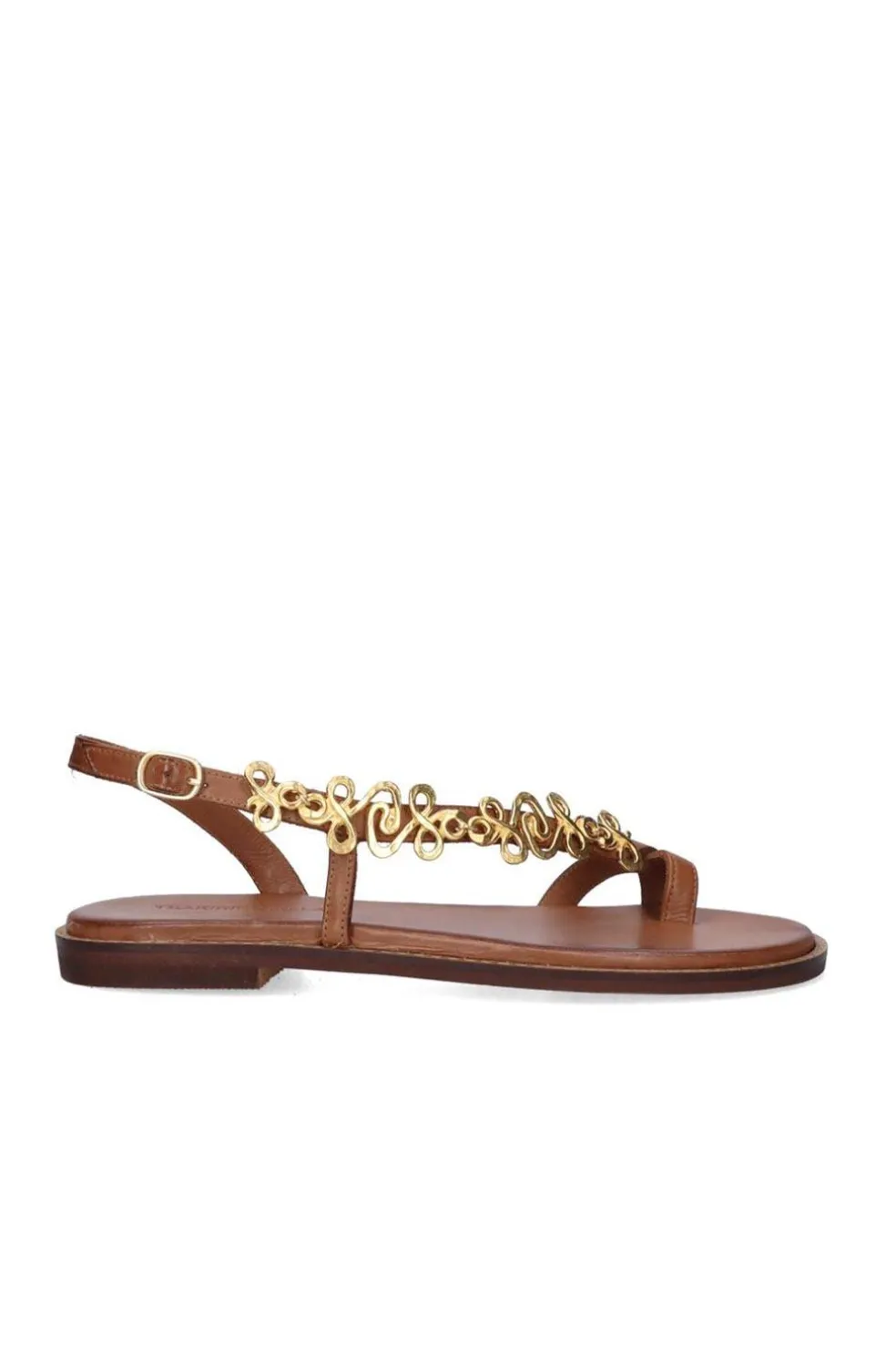 Sandalia Mujer Tsakiris Mallas 577 Chios Leather Tan Gold