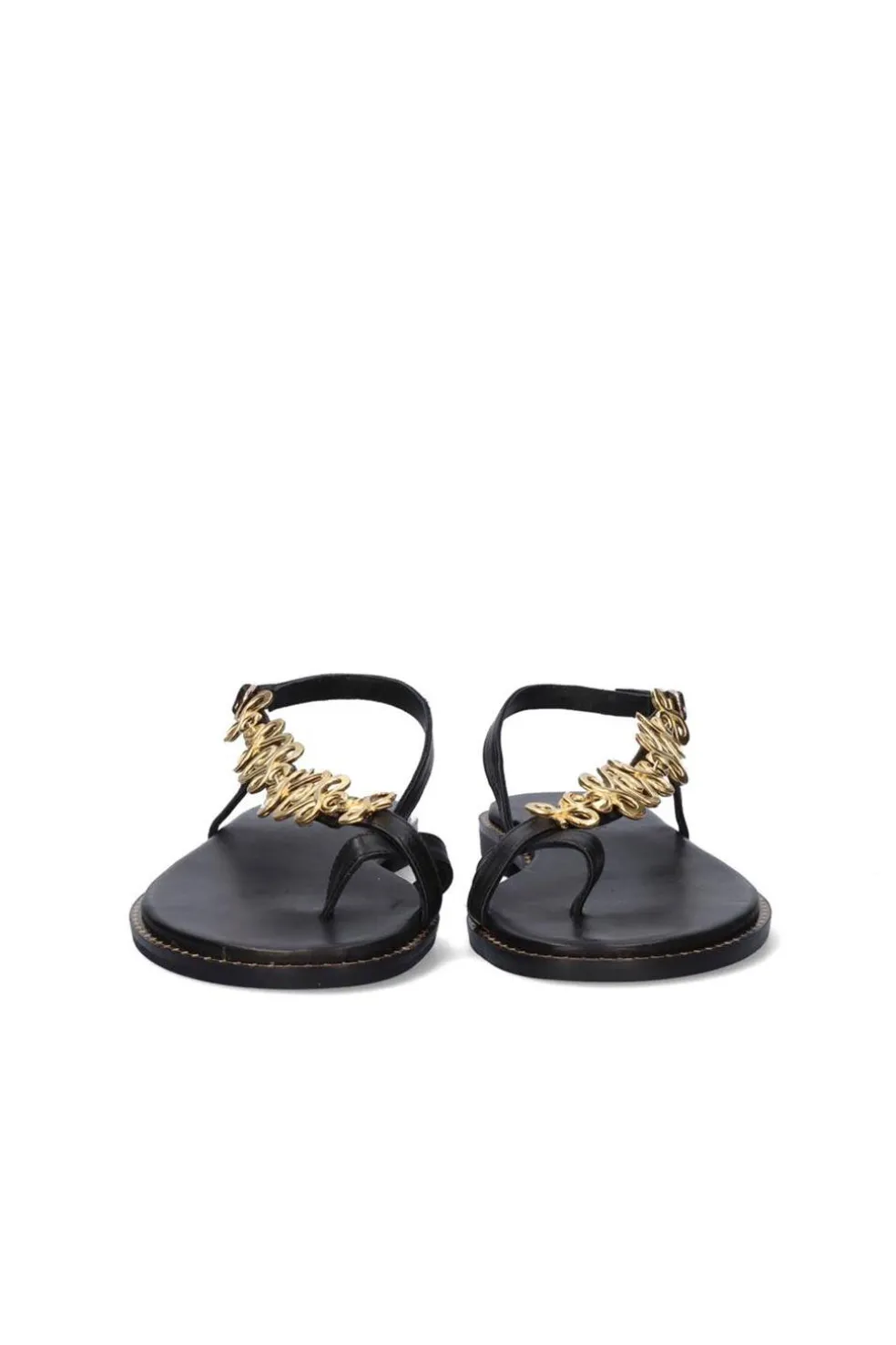 Sandalia Mujer Tsakiris Mallas 577 Chios Leather Black Gold