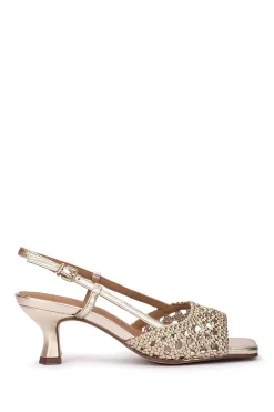 Sandalia Pedro Miralles 14109 trenza metal platino