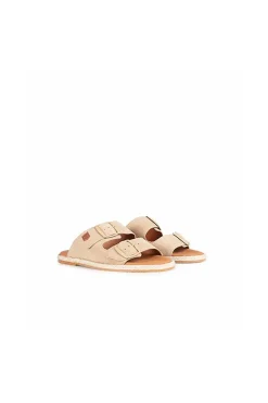 sandalia plana Popa galdana serraje beig ms17705010