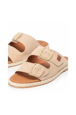 sandalia plana Popa galdana serraje beig ms17705010