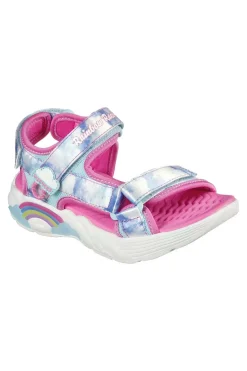 Sandalia Skechers rainbow racer 302975l summer sky blue