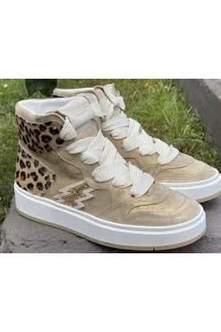 Sneaker Nemonic 2401 bull platino leopardo