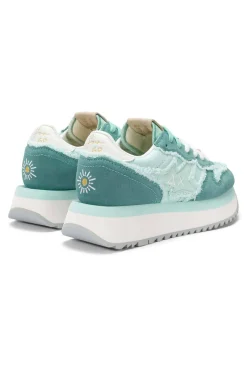 sneakers mujer sun68 z35216 big stargirl canvas 94 acqua