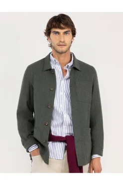 Sobrecamisa Hombre El Ganso Lana 1030W250036 Verde