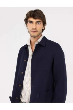 Sobrecamisa Hombre El Ganso Lana 1030W250037 Marino