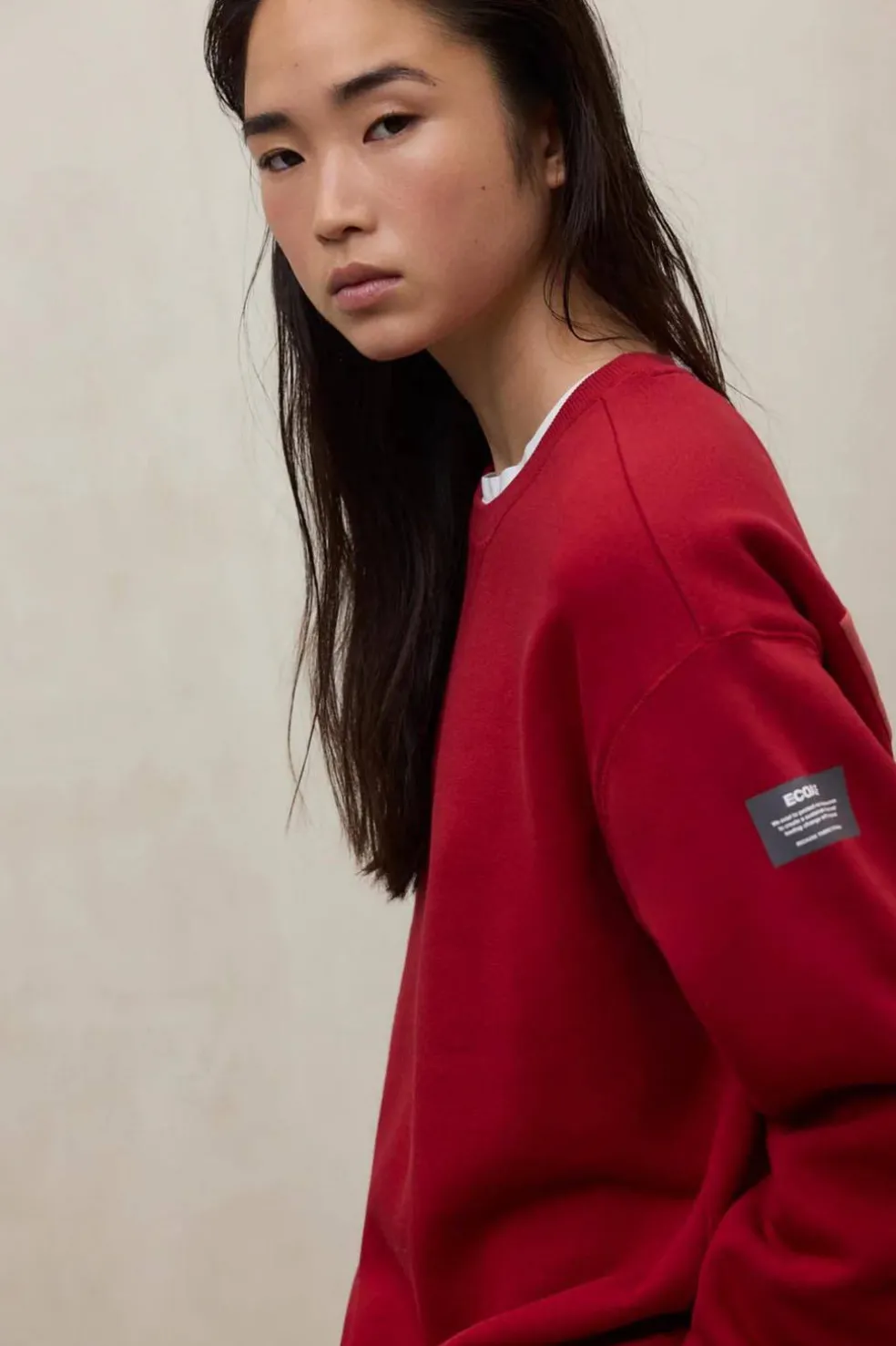 Sudadera Mujer Ecoalf Storm 665 Crimson