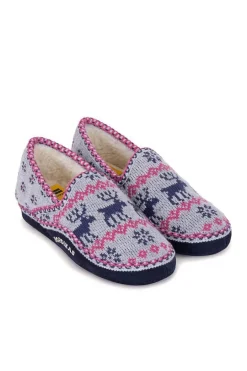 Zapatilla de casa Mujer Nordikas 2000 Renos Marino