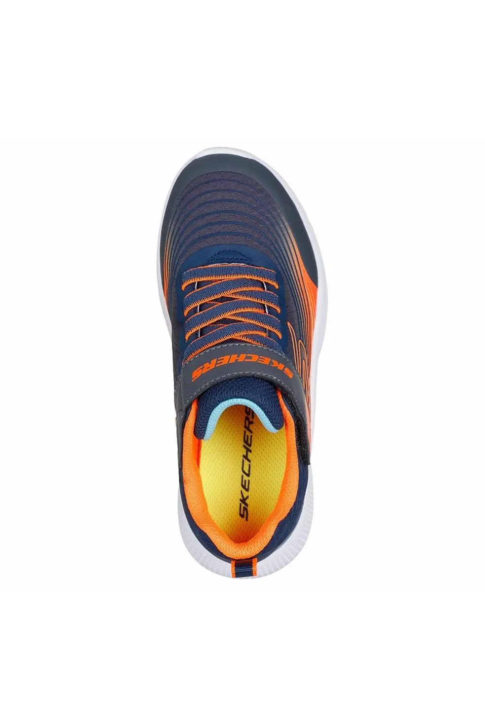 Zapatilla Infantil Skechers microspec advance 403926l navy orange