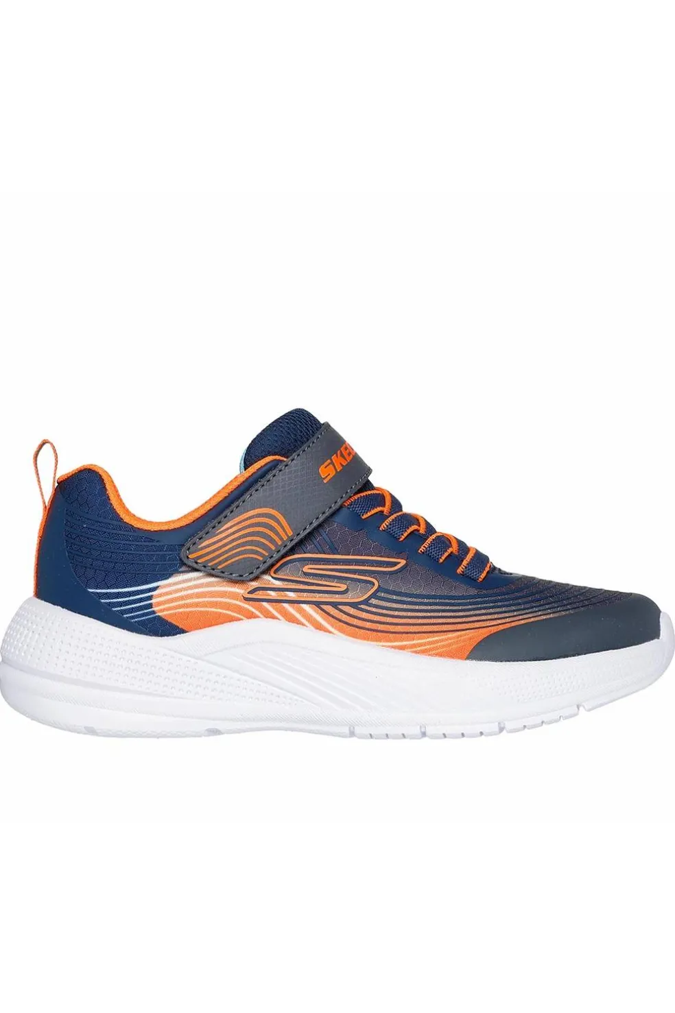 Zapatilla Infantil Skechers microspec advance 403926l navy orange