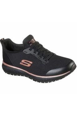 Zapatilla Mujer Skechers Squad SR 77222EC BKRG Negro Oro Rosa