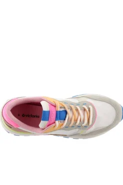 Zapatilla Mujer Victoria luna nylon serraje multicolor 1156110 blanco
