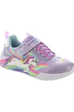 Zapatilla Skechers S lights Unicorn chaser 302298L lavender multi