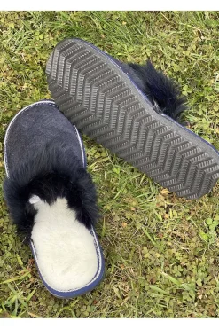 Zapatillas de Casa de Piel Mujer Medinapiel 24601 Marino