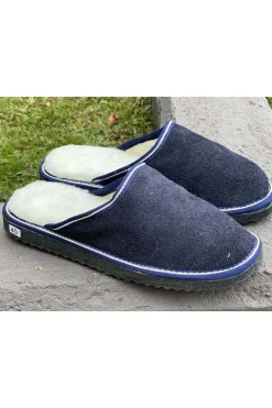 Zapatillas de Casa de Piel Hombre Medinapiel 24600 Marino