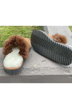 Zapatillas de Casa de Piel Mujer Medinapiel 24601 Camel