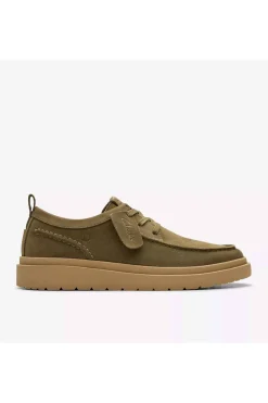 Zapato Clarks Hombre polden moc olive suede