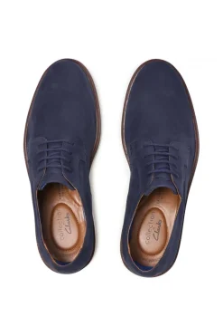 zapato Clarks malwood plain navy nubuck