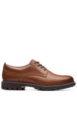 Zapato Hombre Clarks BatcombeTieGTX Tan Leather