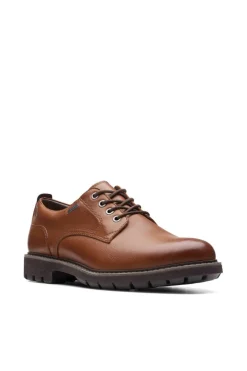 Zapato Hombre Clarks BatcombeTieGTX Tan Leather