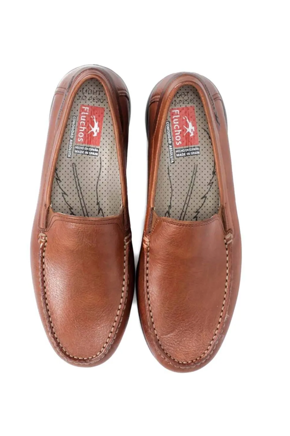 Zapato Hombre Fluchos Orion 8682 Cuero Tabaco