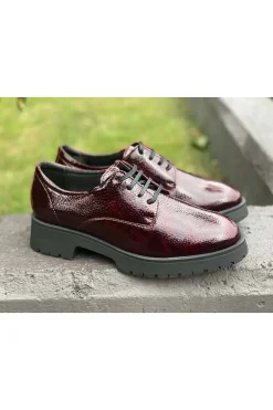 Zapato mujer Baerchi Rebeca 52250 Charol Grabado Burdeos