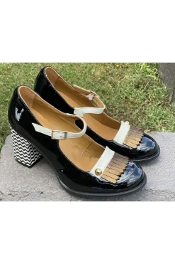 Zapato Nemonic 2394 charol negro hielo bronce