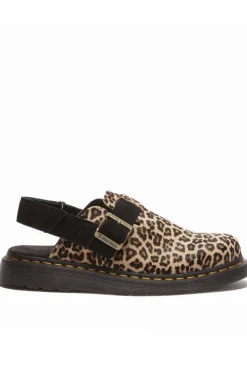 Zueco Dr. Martens Jorge II 41088200 light tan black mini leopard spot hair on eh suede
