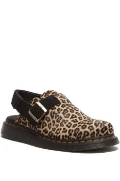 Zueco Dr. Martens Jorge II 41088200 light tan black mini leopard spot hair on eh suede