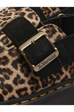 Zueco Dr. Martens Jorge II 41088200 light tan black mini leopard spot hair on eh suede