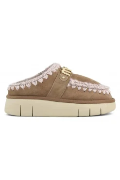 zueco Mou bounce clog metal logo fw531001a pink brown