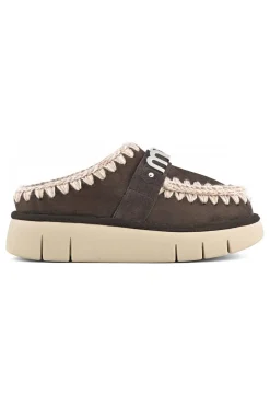 zueco Mou bounce clog metal logo fw531001a mocha