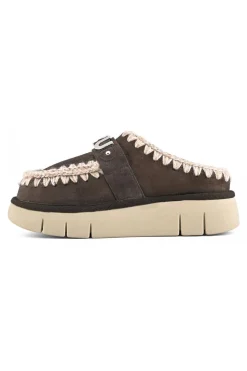 zueco Mou bounce clog metal logo fw531001a mocha